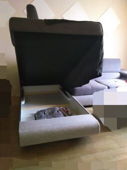 Rozkládací sedačka s uložením prostorem - 3