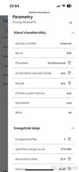 Vestavna lednice gorenje 5.000 - 3