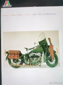 Plastikový model Americký motocykl Wla 750 - 3