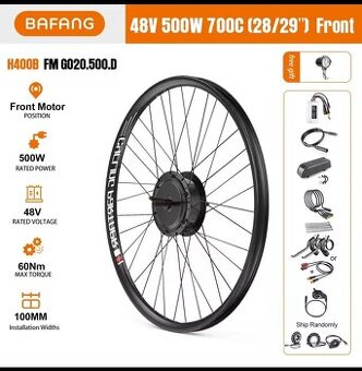 Motor bafang front 29" 500W 48V / Controller KT 22A LCD8H - 3