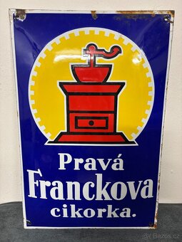 Smaltovaná cedule- Pravá Franckova cikorka - 3