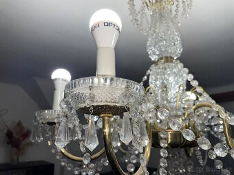 šestiramenný křišťálový lustr - 3