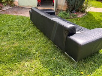 Kožená sedačka – pravá kůže, moderní design - 3