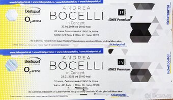 Andrea Bocelli: 1 Rada Horni Sezení 23.01.2026 O2 Praha - 3