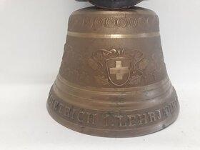 Stary, mosazny, kravsky, alpsky zvon Švýcarsko - 3
