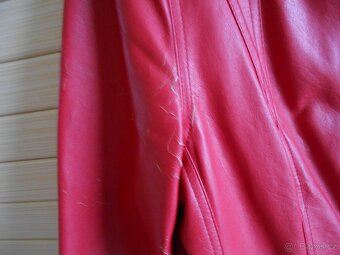 Červená koženková bunda - 3