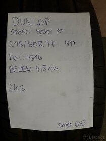 215/50R17 91Y Dunlop Sport Maxx RT - 3