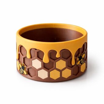 Miska pod med do kuchyně - hnědá - 3