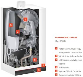 Plynový kondenzačňí kotel Viessmann Vitodens 0-50w 25kw B0KA - 3