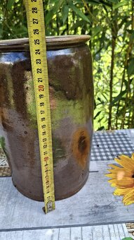 Stará keramická dóza – kamenáč výška 25 cm - 3
