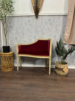 Barokní čalouněná lavice - 3