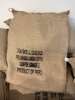 Jutový pytel od kávy/káva. - 3