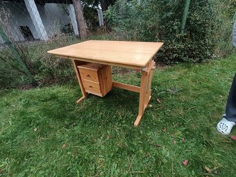 Rostoucí psací stůl, masiv, 110 x 70, výškově nastavitelný - 3