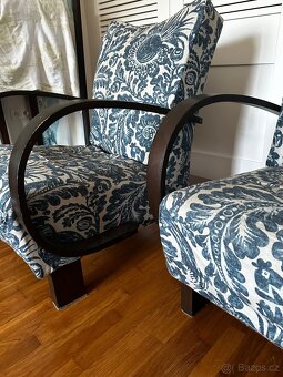 Retro křesla 50. léta styl Halabala - 3