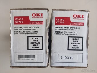 originální OKI toner C5650 C5750 černý - nový - 2 kusy - 3