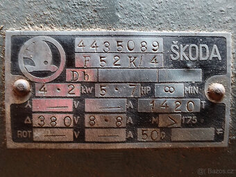 Stabilní elektromotor ŠKODA - 3