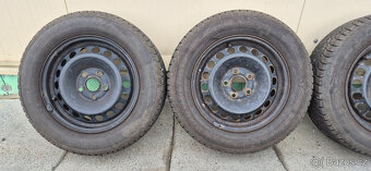 Plechové disky Škoda VW 5x112 6x15 ET47 195/65r15 zimni - 3