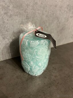 Dekorační svíčka růže modrá - 3