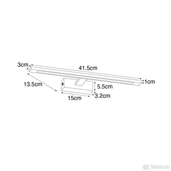 Nástěnné svítidlo mosazné 41,5 cm vč. LED IP44 - Jerre - 3