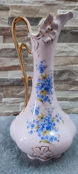 Růžový porcelán, džbán -váza, Chodov - 3