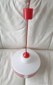 Retro kuchyňský lustr 70. léta - červená - 3