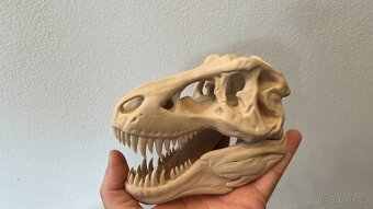 3d tisk hlava t-rexe - 3