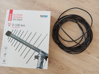 EMOS anténa venkovní EM-20G/Z, PROFI 0–100 km, DVB-T2, filtr - 3