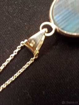 Stříbrný náhrdelník s labradoritovým přívěskem - 3