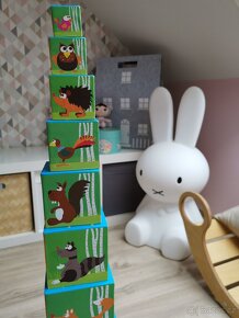 Skládací kostky pyramida - divoká zvířata a čísla, Scratch E - 3