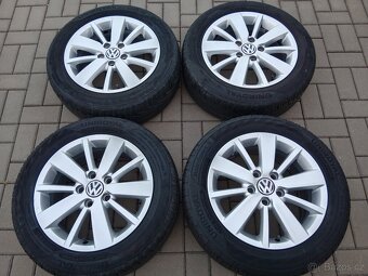alu kola 5x112 r16 VW Golf 5,6 a letní pneu 205/55/16 - 3