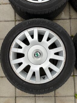 Originální ALU Škoda 5x112 R16 - letní pneu 6mm - 3