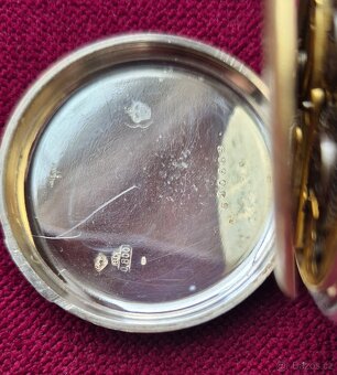 Stříbrné dvouplášťové kapesní hodinky - 3