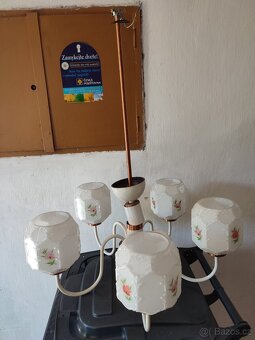 Retro lustr starý lustr pěkný stav jen prach - 3