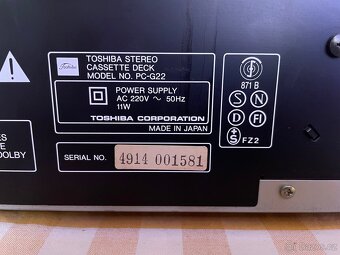 Kazetový deck Toshiba - 3