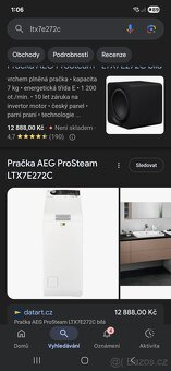 Aeg prač̣ka 7kg vrch.parní.typ vyfocený. - 3