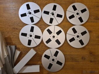7 x ALU cívka UHER 18cm s páskou MAXELL v archivní krabici - 3
