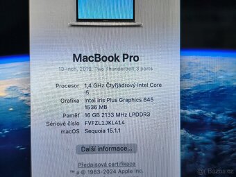 APPLE MacBook Pro 2019 13,3" retina,Intel-Core i5,touchbar, - 3