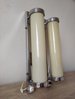 Chromovaná lampička funkcionalismus / 2ks - 3
