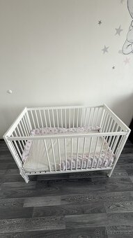 Postýlka Scarlett - buk - bílá 120 x 60 cm + vybavení - 3