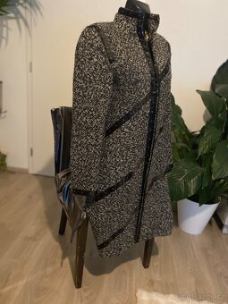 Mango kasmirovy tvidovy cerny sedy damsky 38 - 3