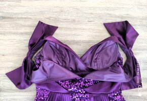 DÁMSKÉ ŠATY SPOLEČENSKÉ FIALOVÉ VELIKOST L - 3