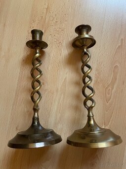 Kovový svícen 2 ks, rozebíratelný, výška 25 cm. - 3