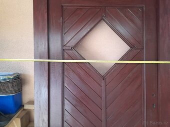 Vchodové venkovni dveře masivní dubové - 3