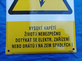 Smaltovaná výstražná cedule - 3