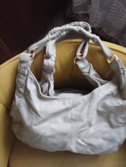 Béžový bag vetsi,do ruky i přes rameno - 3