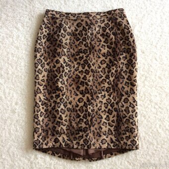 Dámská teplá leopardí sukně vel. 36/S - 3
