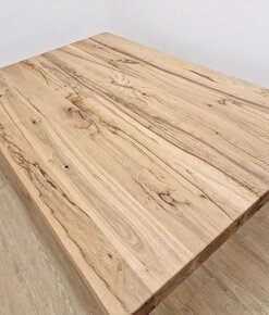 Nový jídelní stůl drásaný dub masiv 90x140 cm - 3