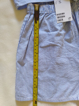 Nové pruhované top a šortky, H&M, vel. 128 - 3