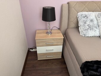 Sestava postel Boxspring (šířka 180 cm) + 2 noční stolky - 3
