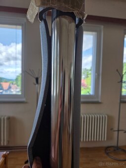 2x profi pole dance tyč, nerez, 370cm, průměr 1x45mm, 1x50mm - 3